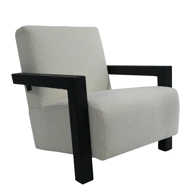 Wood Frame ArmChair | Modern Fabric Accent Chair ISLABELLE