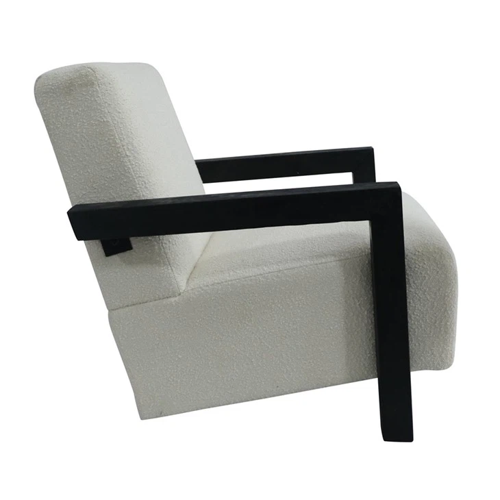 Wood Frame ArmChair | Modern Fabric Accent Chair ISLABELLE