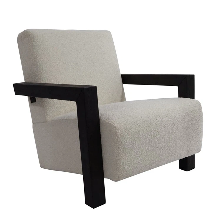 Wood Frame ArmChair | Modern Fabric Accent Chair ISLABELLE