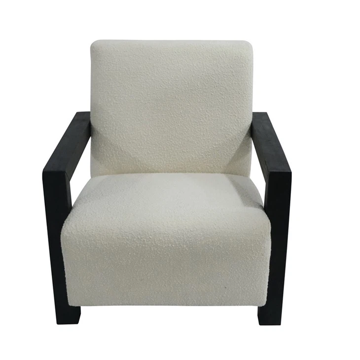 Wood Frame ArmChair | Modern Fabric Accent Chair ISLABELLE